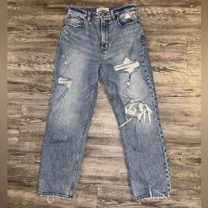 Abercrombie The Ankle Straight Ultra High Rise Curve Love Jeans